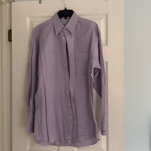 Custom men’s light purple dress shirt ￼
